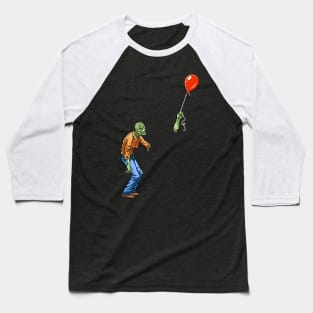 Sad Zombie on Dark Baseball T-Shirt